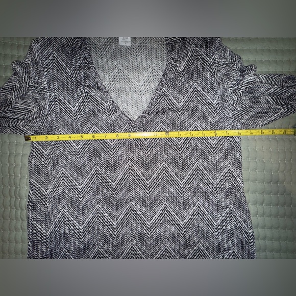 Jordan Taylor A Line cover up Dress Chevron Print 3/4 sleeve V Neck size Small - Picture 2 of 10